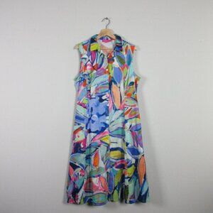 Claire Desjardins Women's Party In August Dress Lagenlook Watercolor Large 298